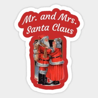 Mr. and Mrs. Santa Claus Sticker